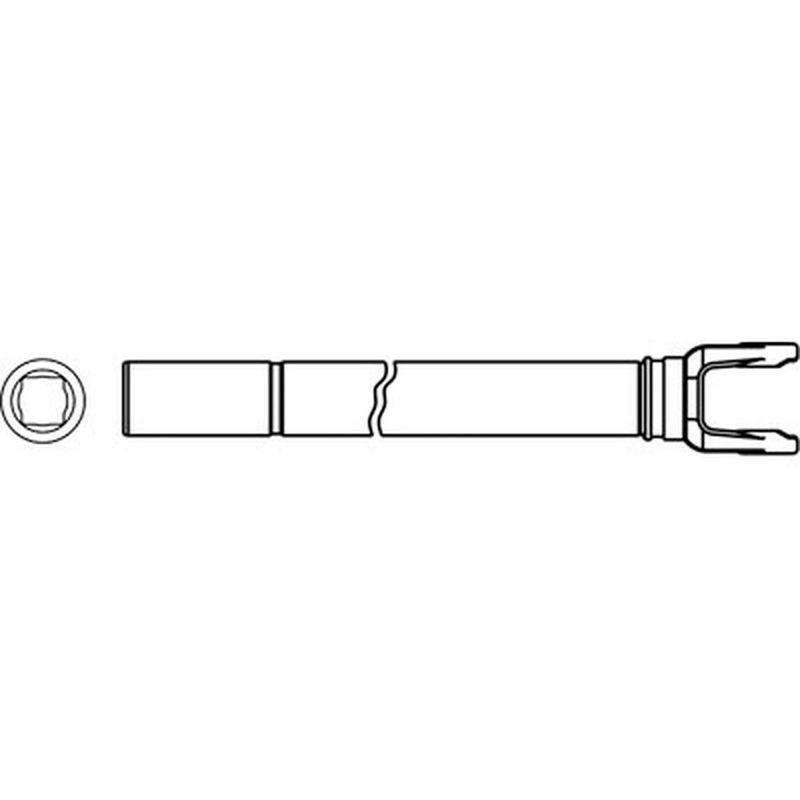 A-11001460-AI Yoke, Tube & Sleeve Assembly 1" x 1 1/8" Rectangular