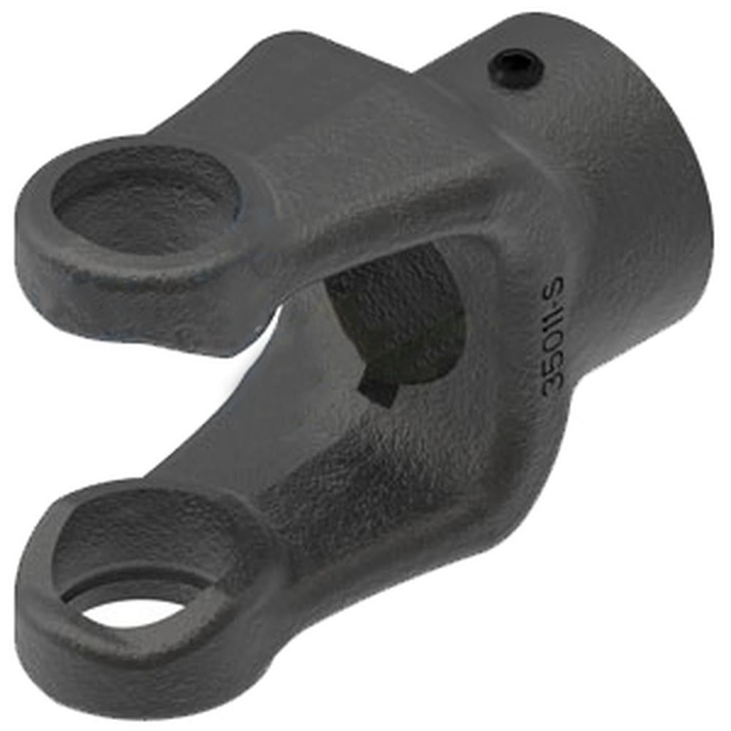 A-806-4424-AI Round Bore Implement Yoke (Double Keyway & Set Screw)