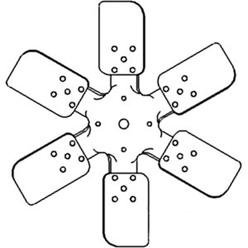 JE8600A 6 Blade Fan Fits Ford New Holland 1801 1811 1821 1841 1871 1881 203