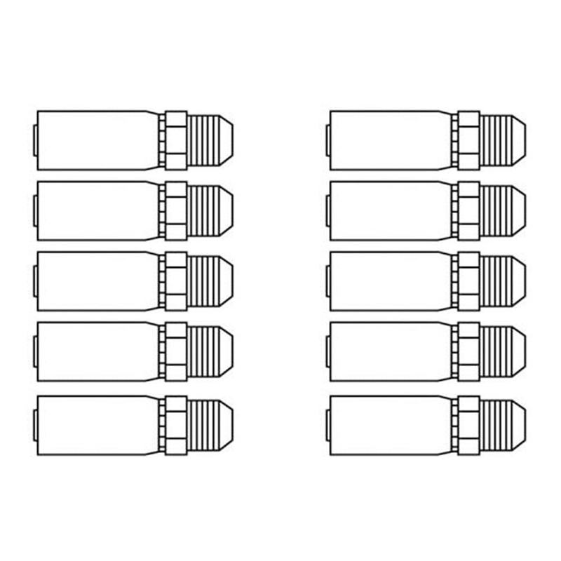MJ-06-08 New 10 Pack of Universal Straight Hydraulic Crimp Fittings