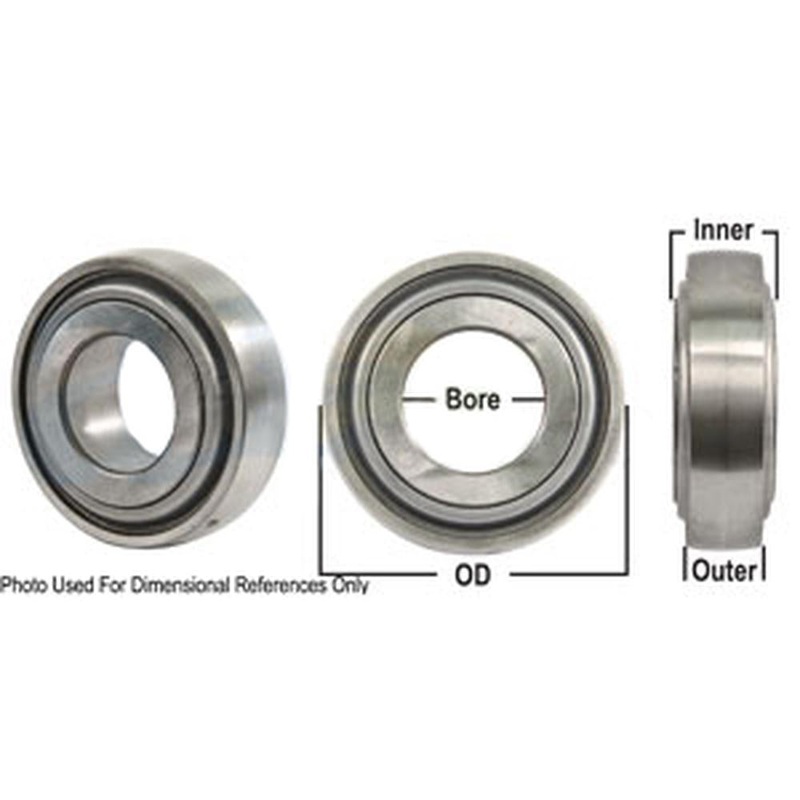 A-W208PPB2-I-AI Disc Bearing; Spherical, Round Bore, Pre-Lube