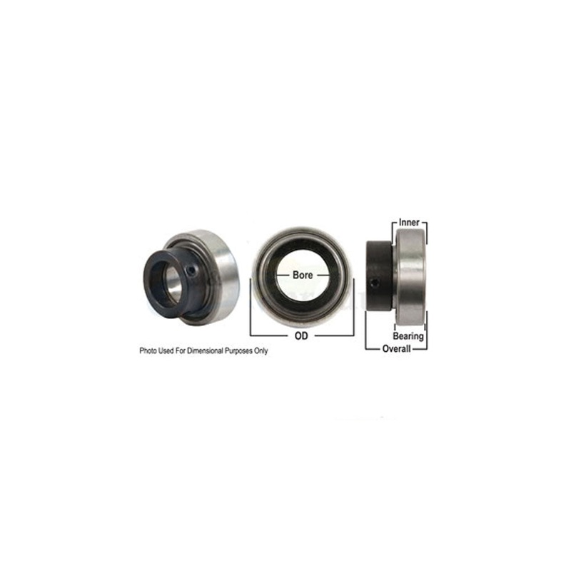 A-RA107RR-P-AI Bearing, Ball; Cylindrical W/ Collar, Non-Relubricatable