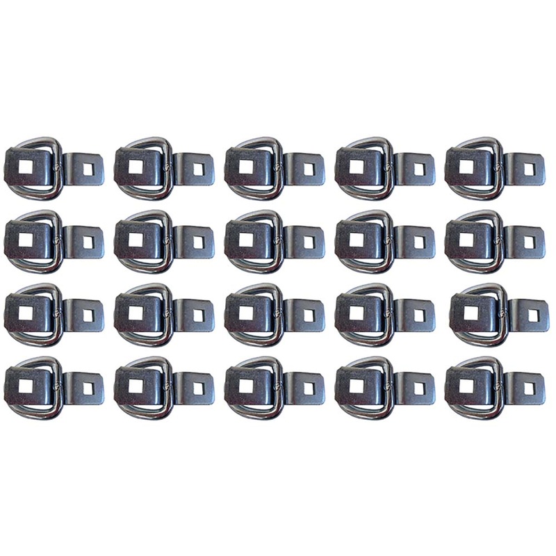 20 3/8" Bolt On D Rings For Rope Chain Strap Cable Tie Downs On Flatbed Trailers