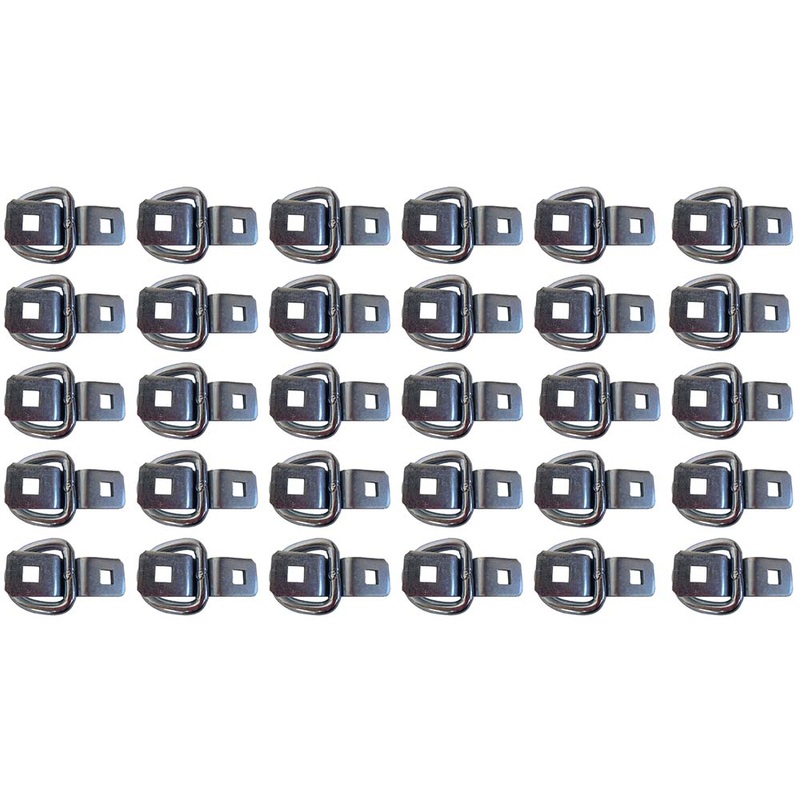 30 3/8" Bolt On D Ring Rope Chain Strap Cable Tie Down Flatbed Trailer D Rings