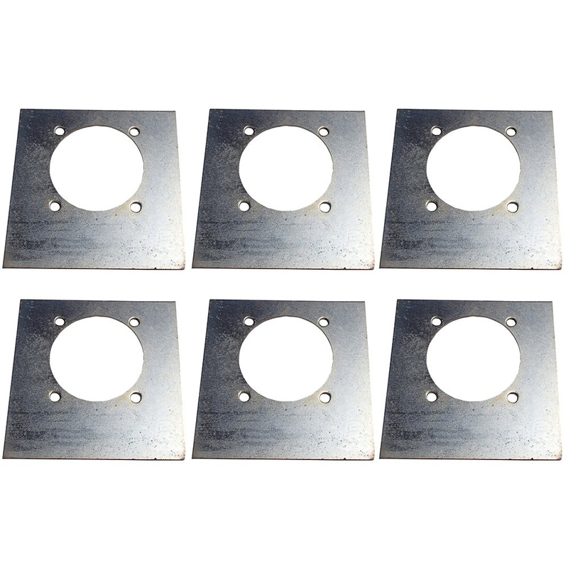 6-Pack Heavy-Duty Recessed Mounting Backplate 5-5/8" x 5-1/4" for D-Ring Anchors