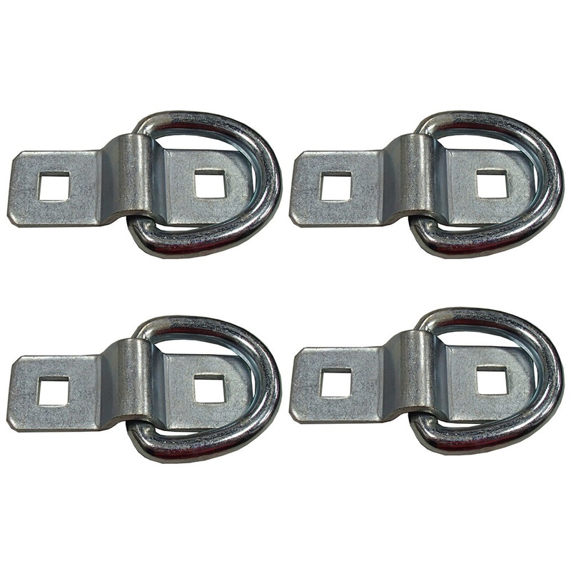 SR15 4-Pk of Heavy Duty 3/8" Bolt-on D-Rings - For Various Trailer Uses