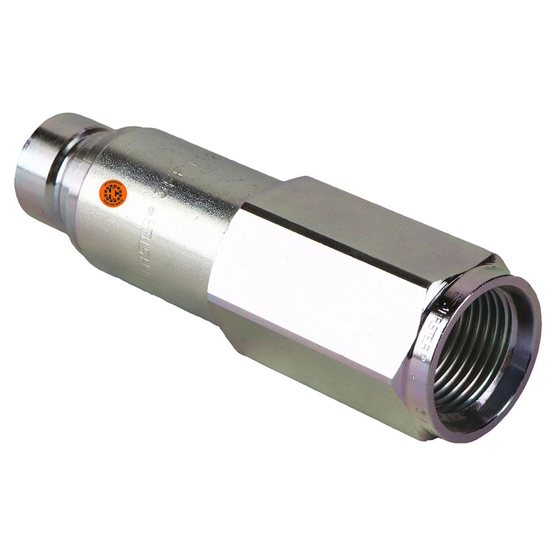 Flat Face Hydraulic Breakaway Coupler, Male, Non-Spill