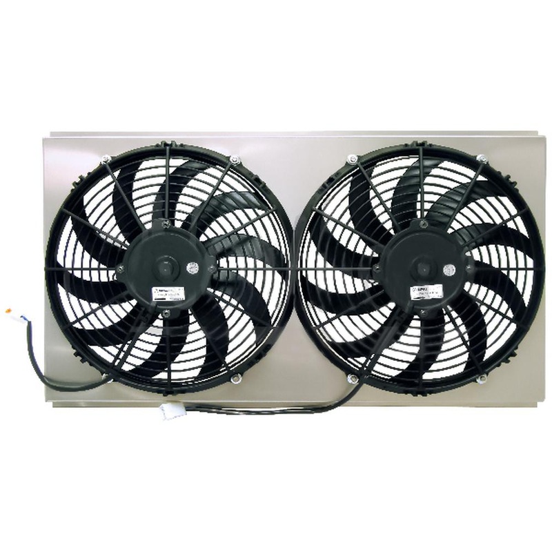 Z40100 Dual 12" Electric Fan & Shroud - 14-7/8 x 25-7/8 x 3-5/8