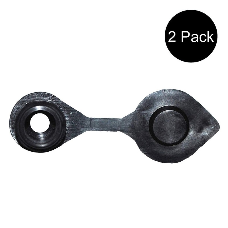2 Pack- Heavy Duty Vent Caps, Black w/ Retaining Lip for Gas Diesel Fuel Can Jug