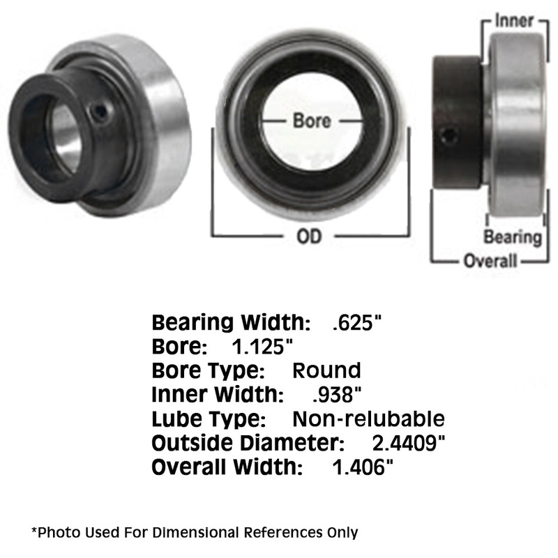 NPC102RPC Tractor Non-Relubri Fits CATable Cylindrical Ball Bearing With Collar