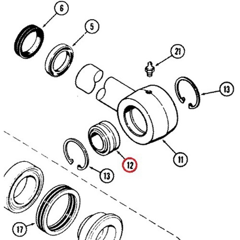 D22200 Self Aligning Bushing Fits Case-IH Backhoe Models 480C 480D + Fits CATerp