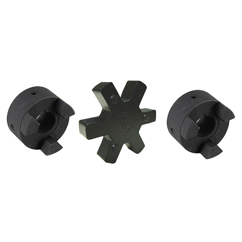 1" L095 Flexible 3-Piece L-Jaw Coupling Set & Buna-N NBR Rubber Spider L095NBR