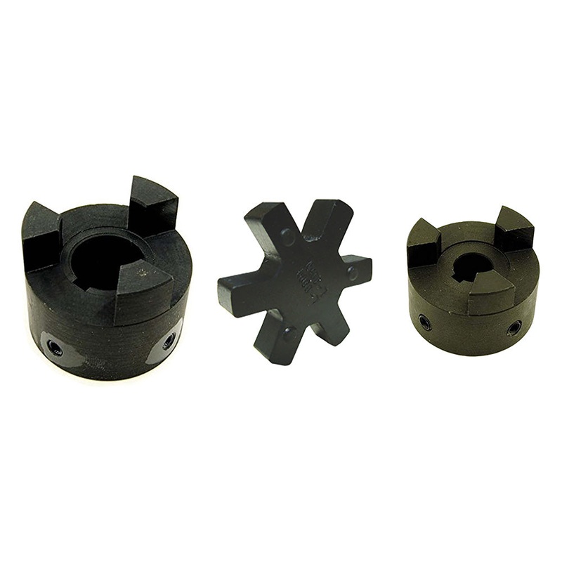 5/8" to 1-1/8" L095 Flexible 3-Piece L-Jaw Coupling Coupler Set & Rubber Spider