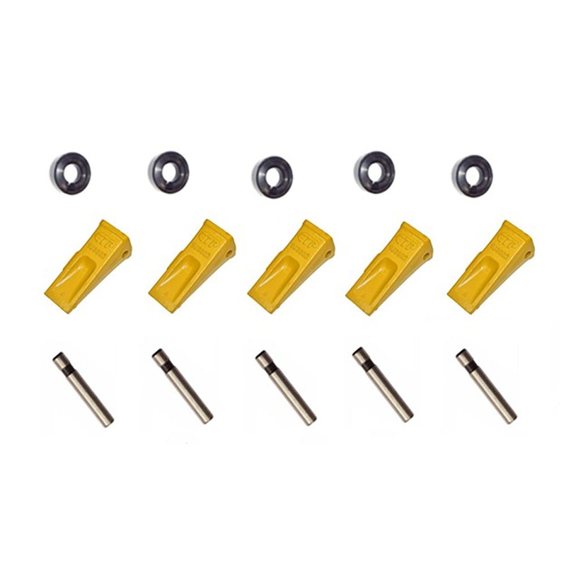 (5) Style J300 Bucket Teeth w/ Pins & Retainers Fits Caterpillar 1U-3302 T1U3302