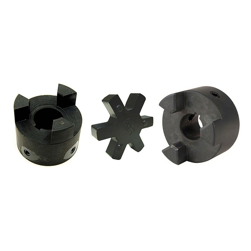 1/2" to 7/8" L095 Flexible 3-Piece L-Jaw Coupling Coupler Set & Rubber Spider
