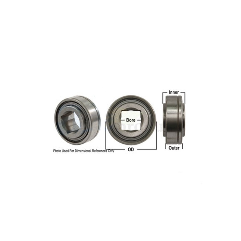 A-W208PPB9-I-AI Disc Bearing; Spherical, Square Bore, Pre-Lube