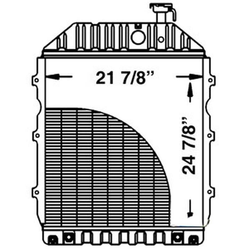 D5NN8005P Radiator Fits Ford Tractor 8700 w/ Oil Cooler