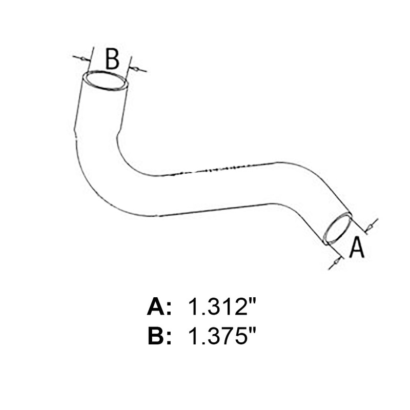 1961831C1 Lower Radiator Hose Fits Case-IH Compact Tractor 275 1.31" ID 1.37" ID