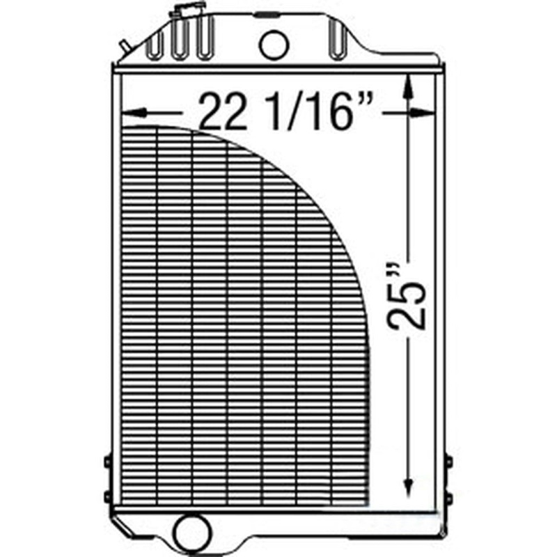 AR48735 New 25" H x 22.062" W Tractor Radiator Fits John Deere 4320 Fits JD Trac