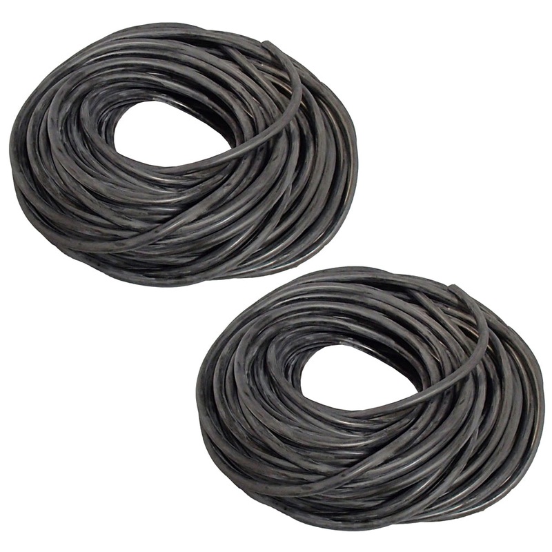 2 Rolls Rubber Rope 7/16" 300' Solid Truck Trailer Tarp Tie Down Bungee Strap