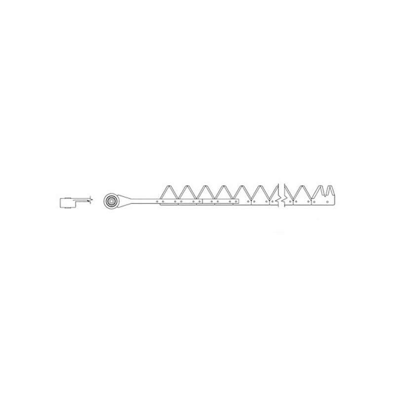 A-800-767-AI 9', Black, 11ga top serrated, Riveted