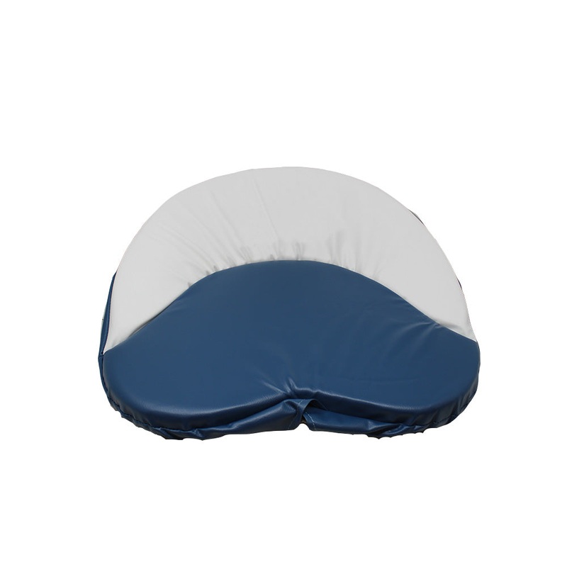 Tractor Seat Cushion Fits Ford Tractors (Blue / White) with a Steel Pan-Style Se