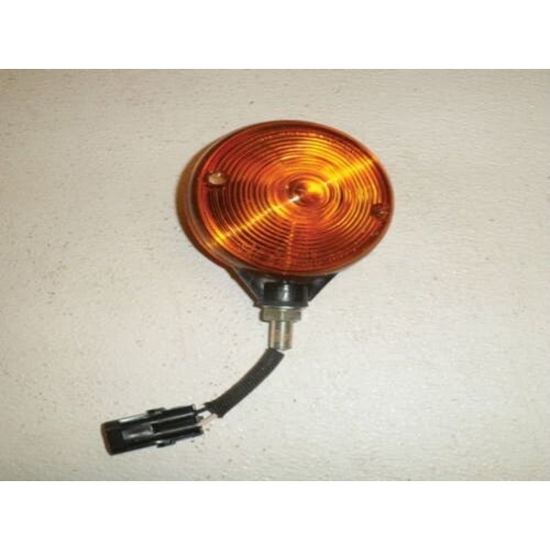 Used Light Assembly-- 12V Safety Warning & Turn Signal Pedestal Mount Round fits John Deere 3020 4000 4020 AH133316 AR50580 677540 fits International