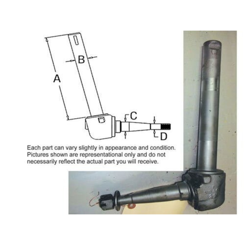 Used Spindle - Left Hand fits Massey Ferguson 50 40 65 50 65 40 40 182560M92