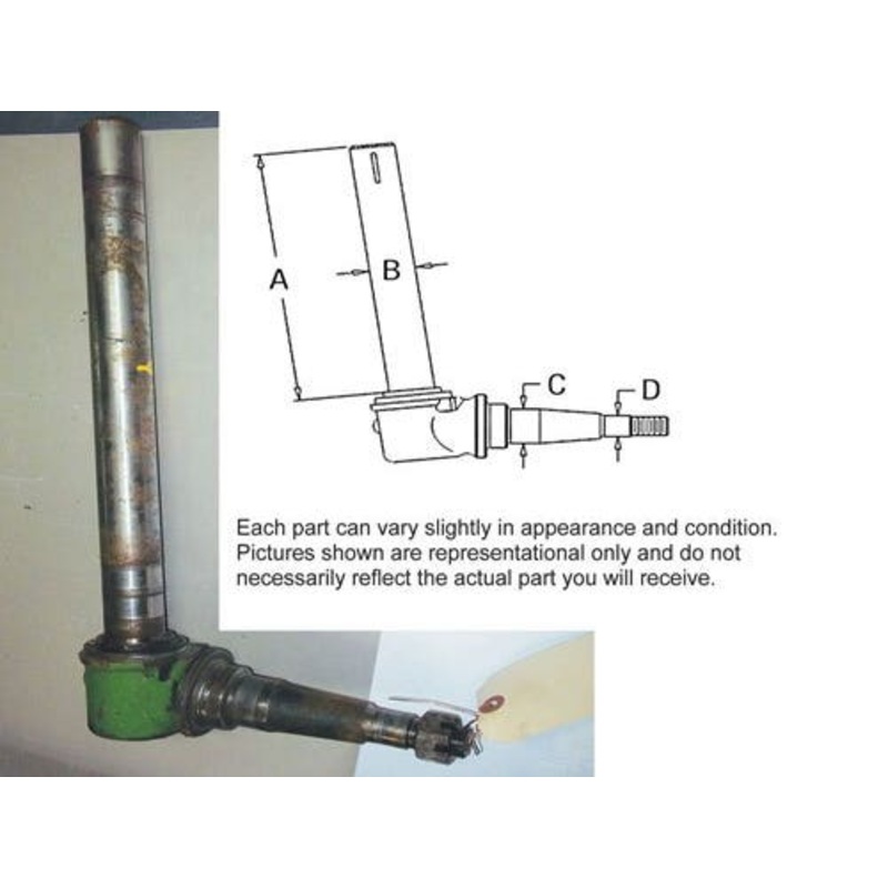 Used Spindle - Right Hand Or Left Hand fits John Deere 2020 1020 1520 1530 2020 2030 2755 2440 2640 2630 2240 AR103471