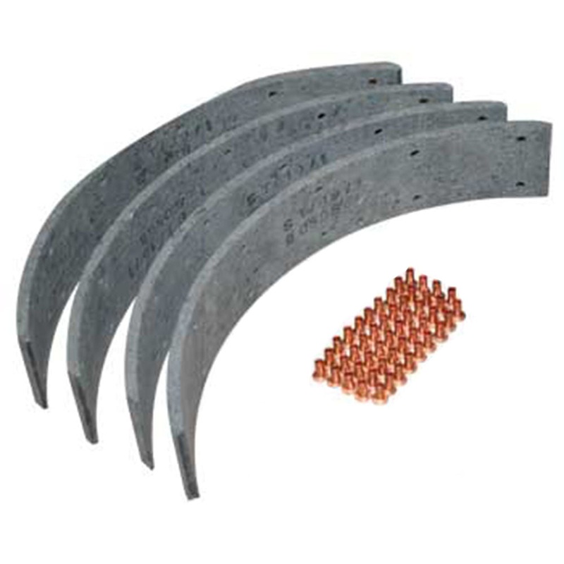 S.4163 Brake Lining Kit, 4 Pc, W/ Rivits Fits Ford/New Holland