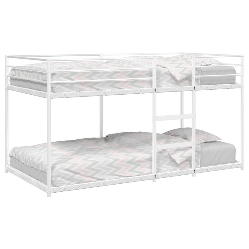 Lit superpos sans matelas blanc 107x203 cm acier
